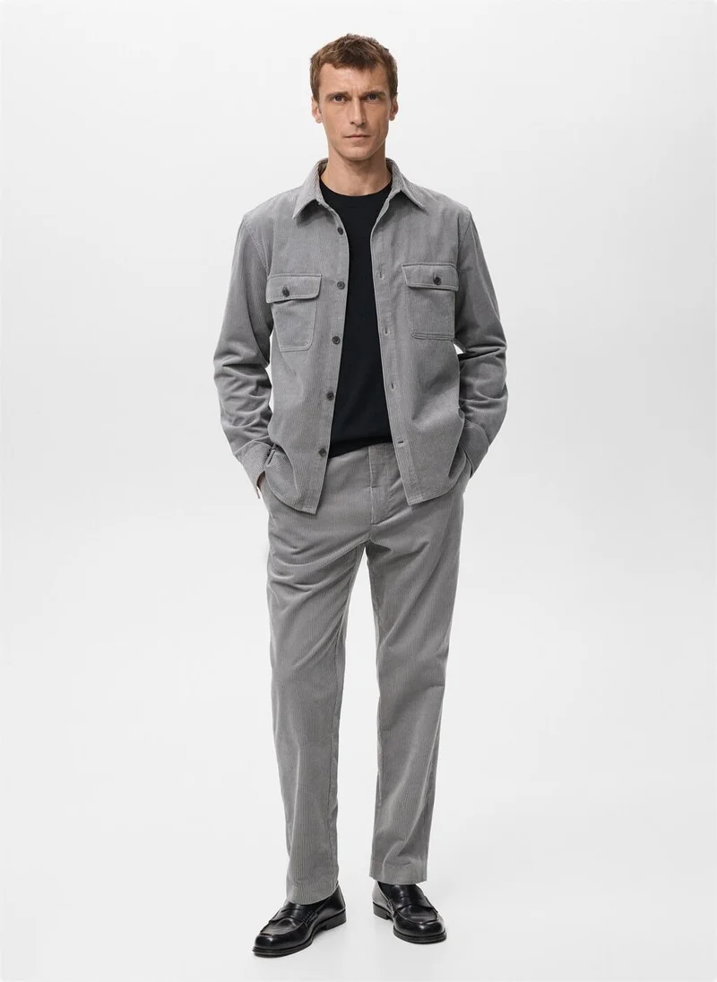 Mango Man  Corduroy overshirt with pockets for Men | Best Price UAE